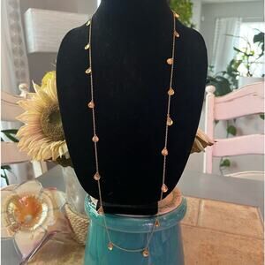 Stella & Dot Gold Tone Long Necklace